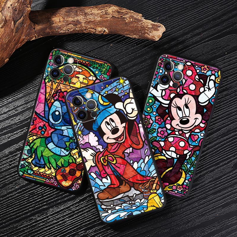 Apple Iphone 15 Pro Max - Disney Stained Painting Minnie Mickey Case
