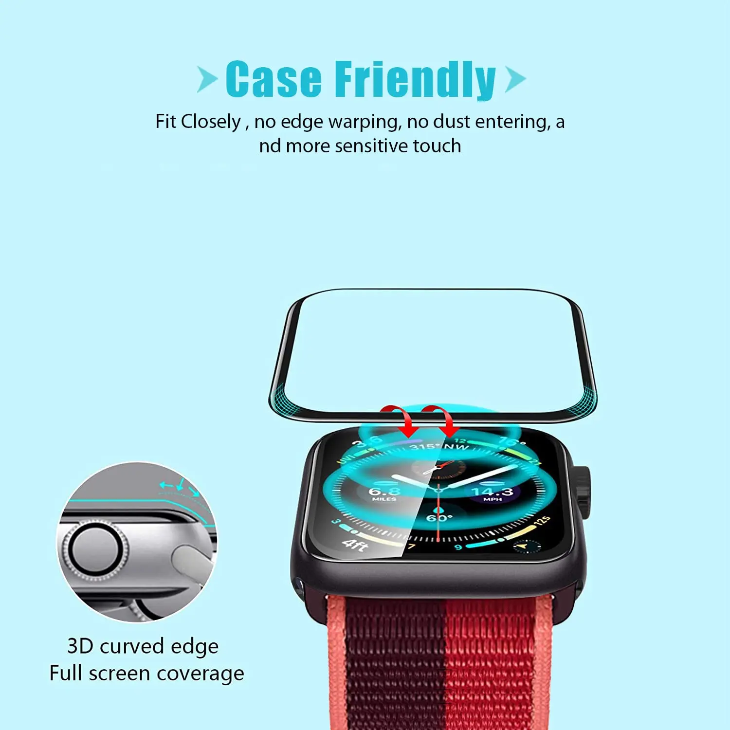 Screen Protector 3D Tempered F - đánh giá và giá Smartwatch Screen Film