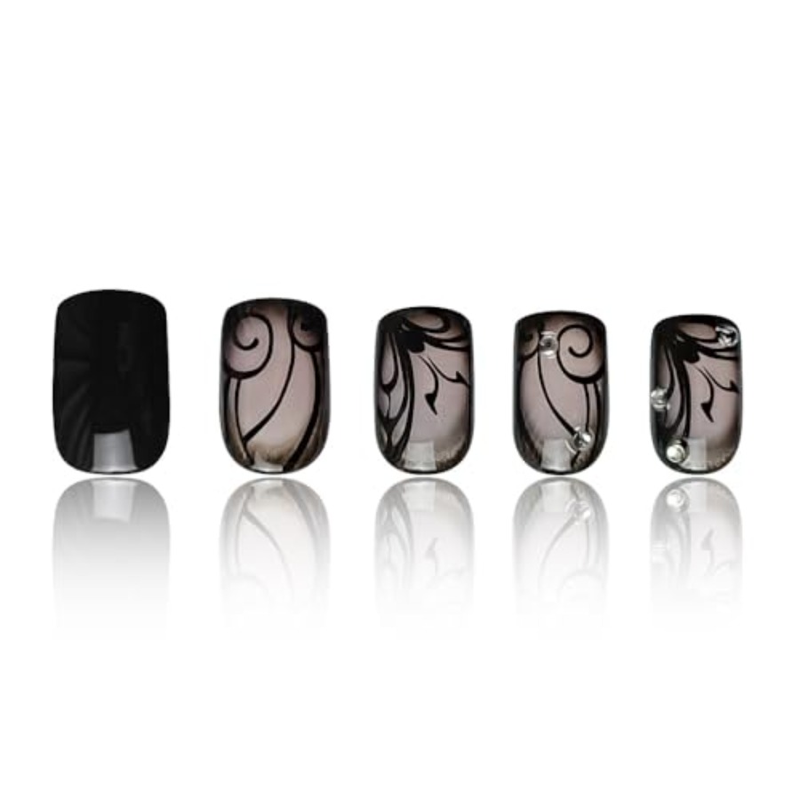 Short Square Press On Nails Nu - đánh giá và giá Full Cover Adhesive