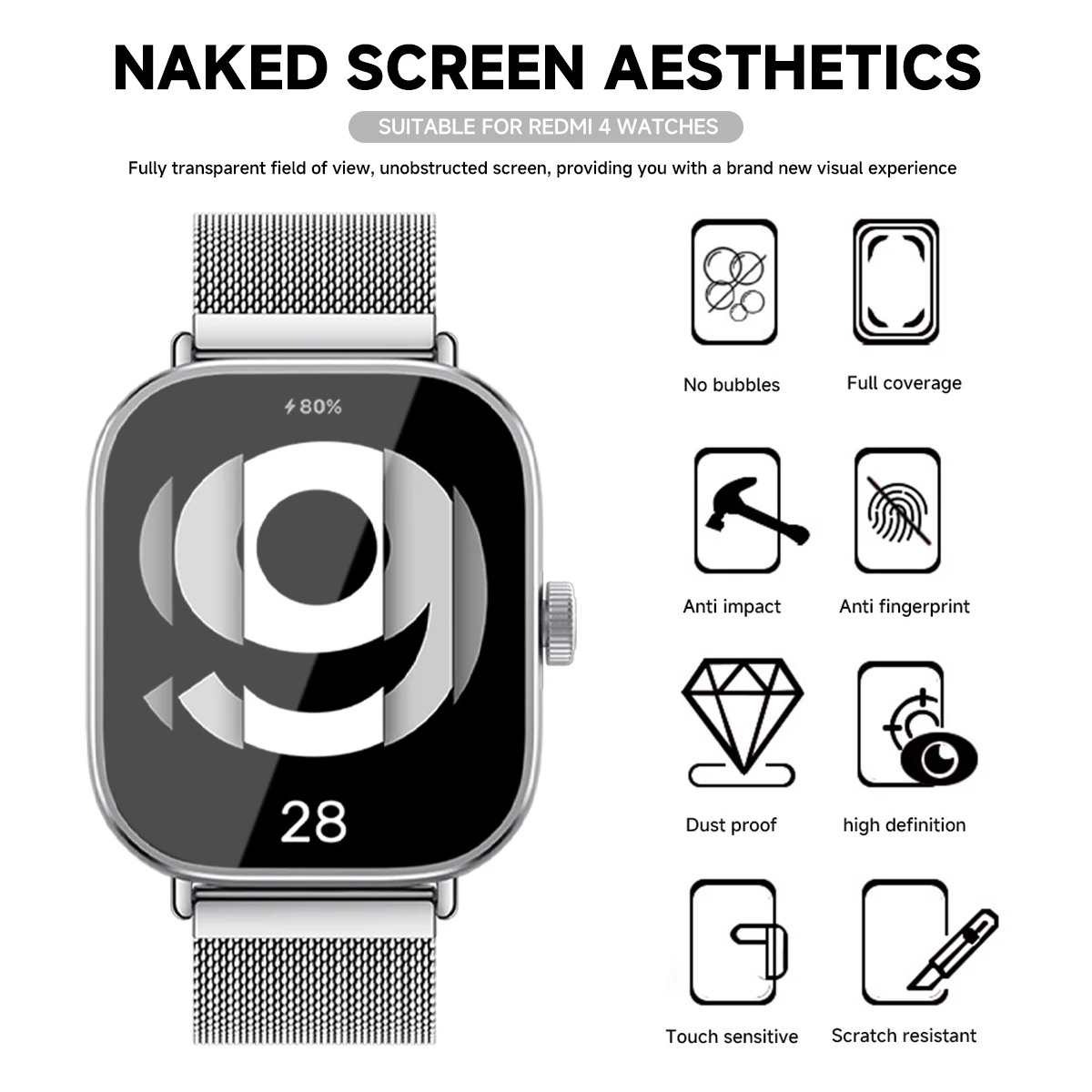 Tempered Glass for Xiaomi Redm - đánh giá và giá Smartwatch Screen Film